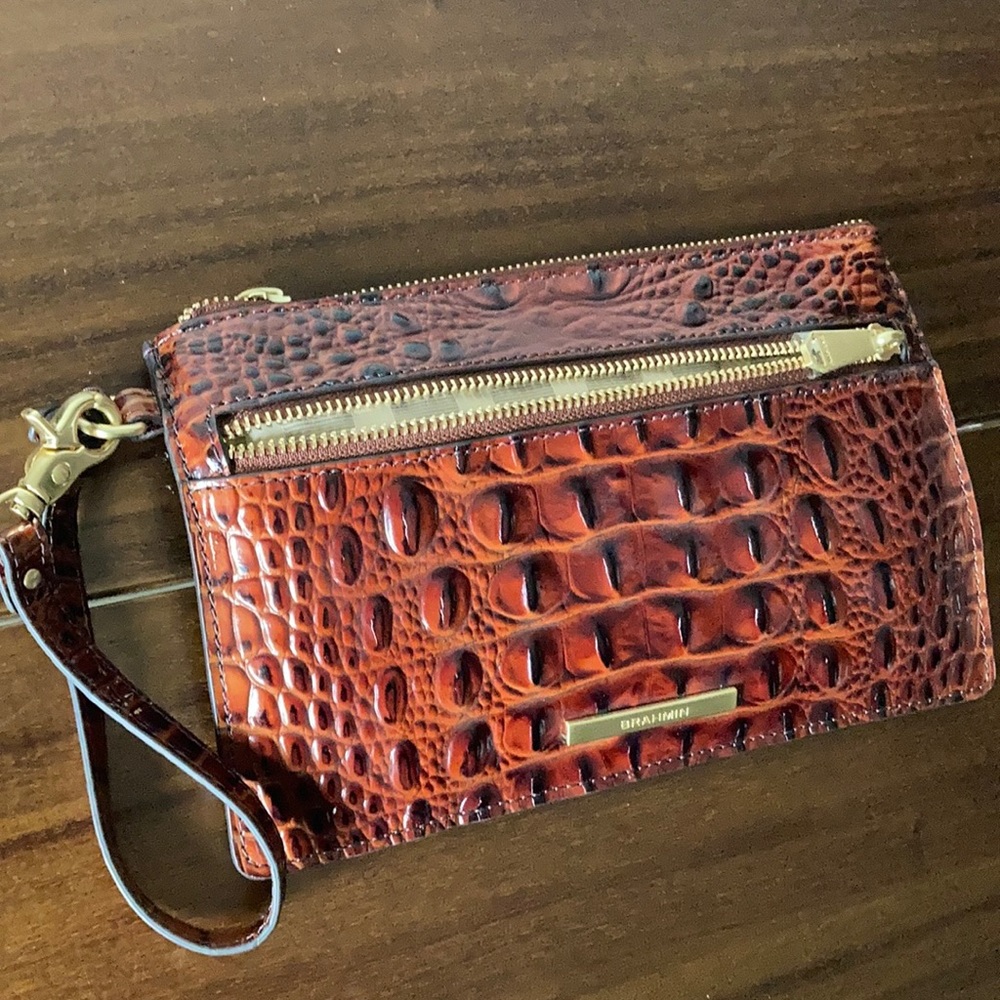 Brahmin Wristlet in Pecan
